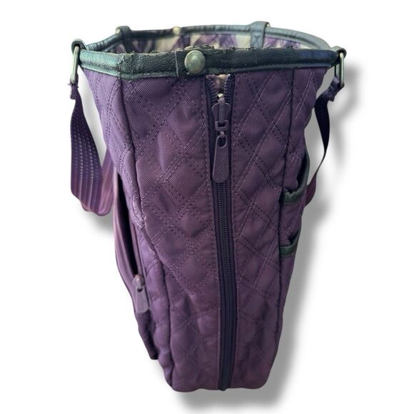 Thirty One Tote Double Take Tote Quilted Diamonds Travel Bag Purple - Picture 9 of 16